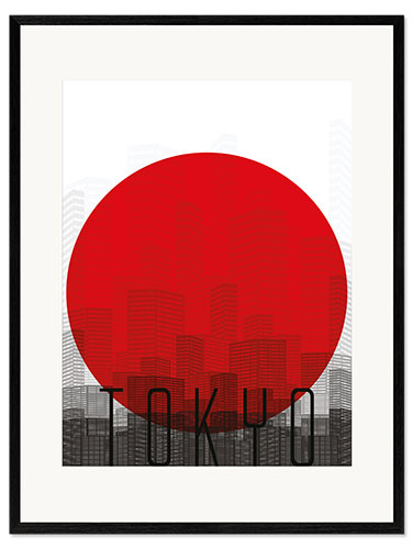 Ingelijste kunstdruk Tokyo