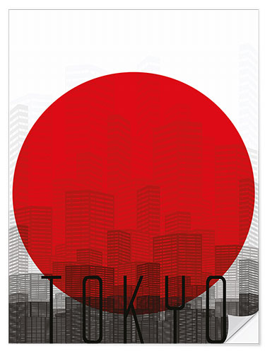 Selvklebende plakat Tokyo