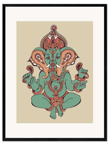Gerahmter Kunstdruck Ganesha