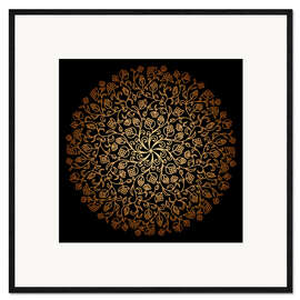 Impression artistique encadrée Bourgeons de mandala