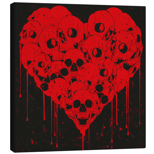 Quadro em tela Skulls of love