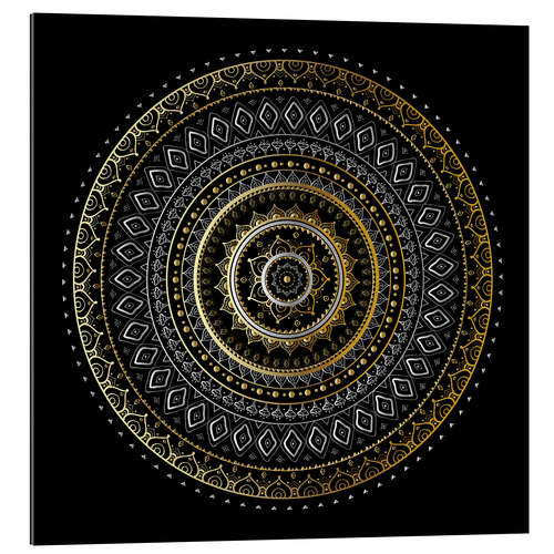 Gallery print Mandala złoto-srebrna