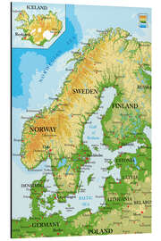 Magnettafel Skandinavien - Karte