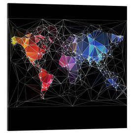 Galleritryck Triangular World Map