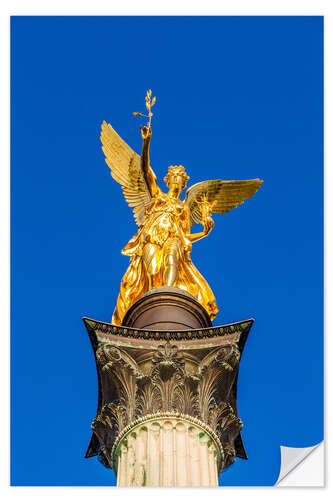 Selvklebende plakat Angel of peace in Munich