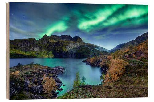 Obraz na drewnie Northern Lights, Norway