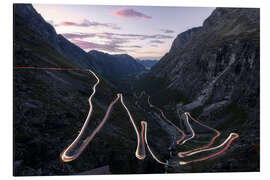 Tableau en aluminium Route de montagne Trollstigen en Norvège