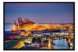 Gerahmter Kunstdruck Überseehäfen Bremerhaven