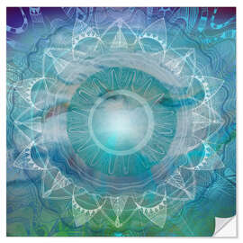 Wandsticker Vishuddha: Hals-Chakra