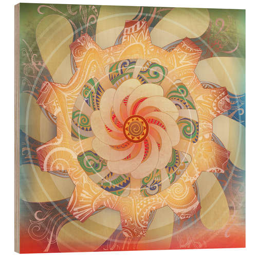 Wood print Solar Plexis Chakra