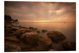 Cuadro de PVC Lake Garda Bardolino Sunset Italy