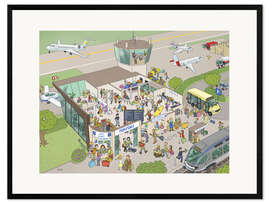 Impression artistique encadrée airport