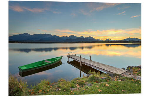 Gallery print Sunset at Hopfensee in Allgäu, Bavaria