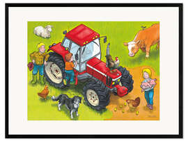 Framed art print Red Tractor