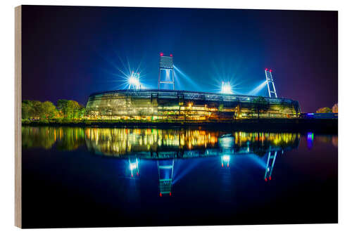 Wood print Bremen Stadium