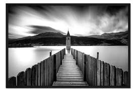 Gerahmter Kunstdruck Reschensee Südtirol