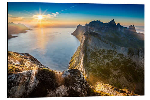 Print på aluminium View from Beautiful Segla Mountain, Senja, Norway