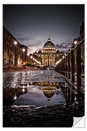 Selvklebende plakat St Peter's Basilica Rome