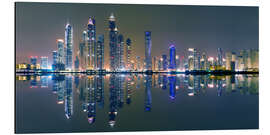 Aluminium print Dubai sky light panorama