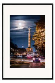 Gerahmter Kunstdruck Super Mond Berlin