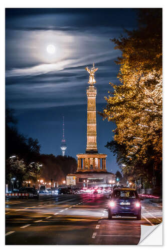 Selvklebende plakat Big Moon Berlin