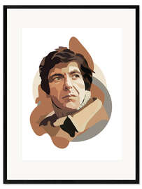 Framed art print Leonard Cohen