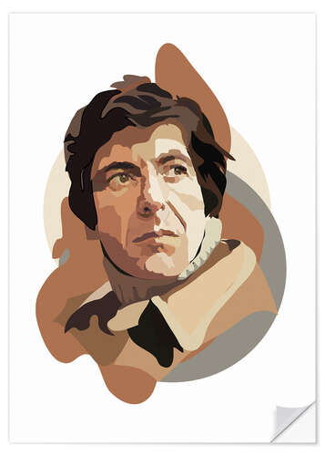 Wandsticker Leonard Cohen