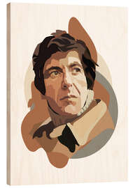 Quadro de madeira Leonard Cohen