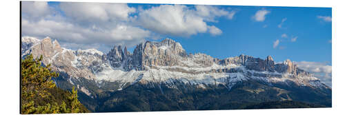 Aluminium print Rosengarten group, Dolomites, South Tyrol, Italy