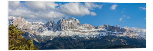 Foam board print Rosengarten group, Dolomites, South Tyrol, Italy