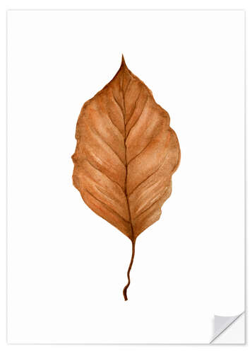 Selvklebende plakat Beech Leaf