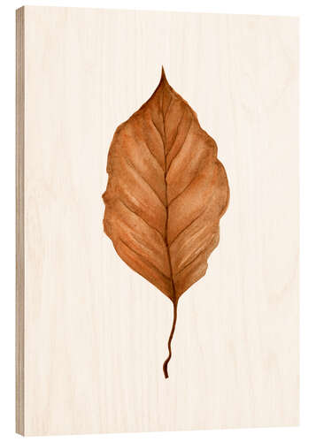 Cuadro de madera Beech Leaf