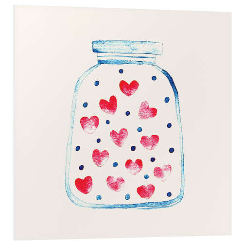 Foam board print Love in a glass