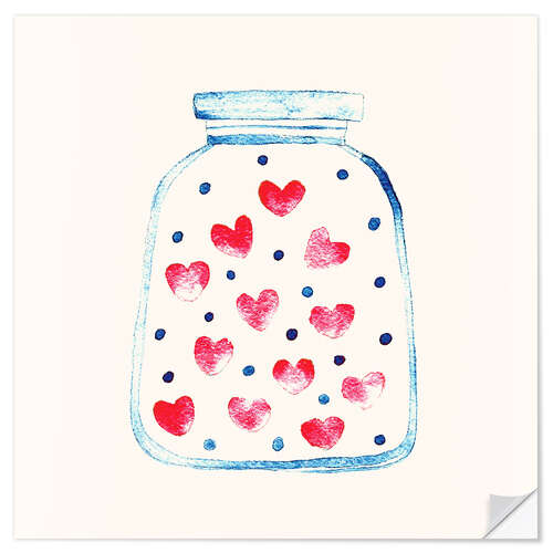Wall sticker Love in a glass