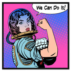 Gerahmter Kunstdruck Astronautin