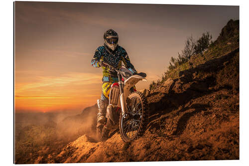 Gallery Print Enduro-Fahrer am Berg