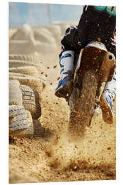 Hartschaumbild Motocross-Rennen