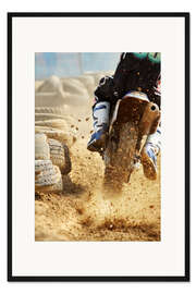 Gerahmter Kunstdruck Motocross-Rennen