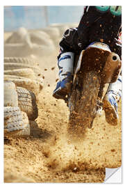 Wandsticker Motocross-Rennen