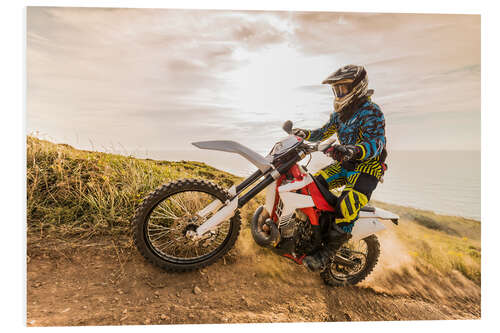 PVC-taulu Enduro rider on the coast