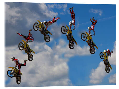 Acrylglas print Stunt Biker Freestyle