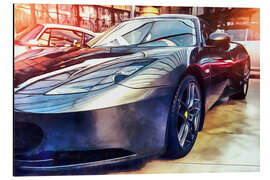 Magnettafel Sportwagen mit spiegelnder Oberfläche