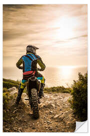 Wall sticker Enduro racer on the coast