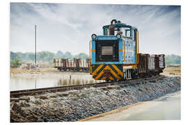 Foam board print Old freight train, India