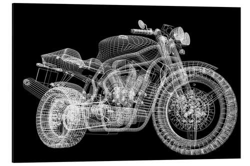 Aluminium print Motorcycle, 3d model