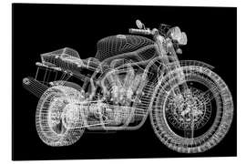 Alubild  Motorrad, 3D-Modell