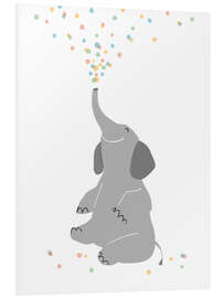 Foam board print Confetti elephant