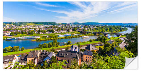 Wall sticker Ships on the Moselle River in Trier