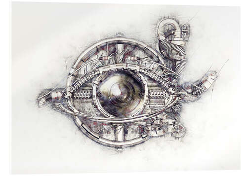 Quadro em acrílico Sketch technical eye