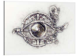 Magnettafel Skizze eines mechanischen Auges